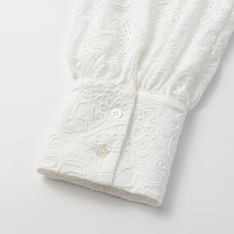 "Lazy and Pretty" Japanese 3D Lace Shirt 