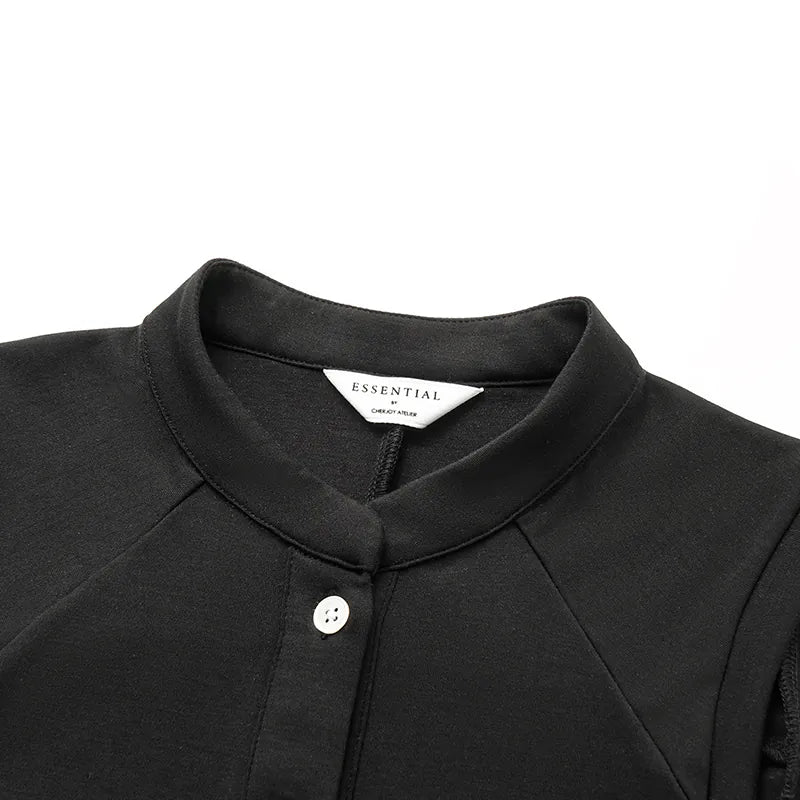 “精緻日常” 超柔莫代爾背心 — 黑色