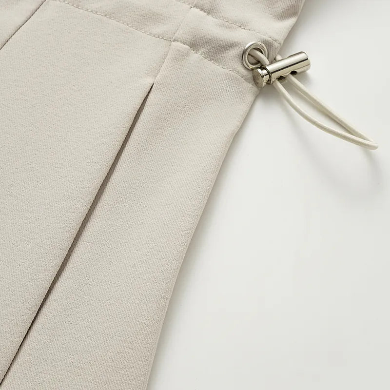 “Essential Golf Collection” 高科技防曬(UV 50+)面料拉鍊收腰背心 — 灰白