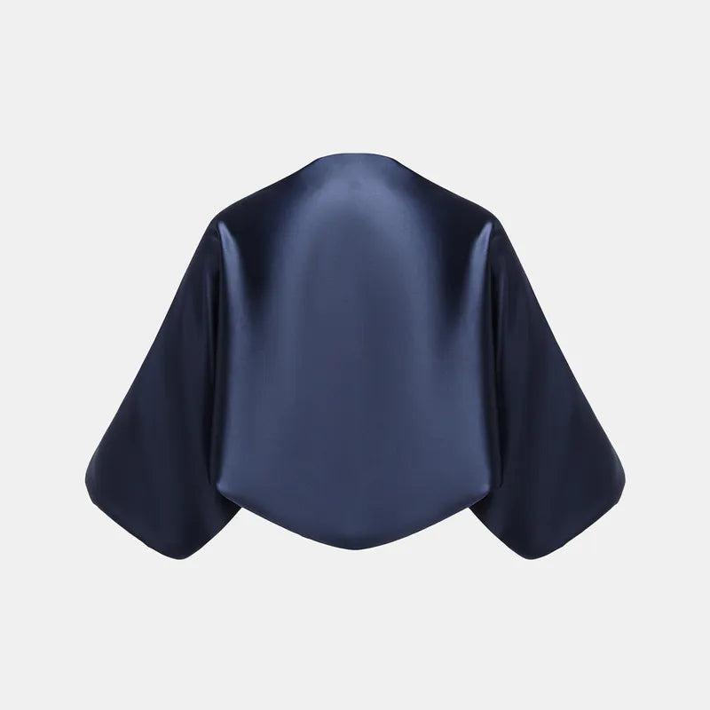 "Summer Diary" acetate cape — midnight blue 