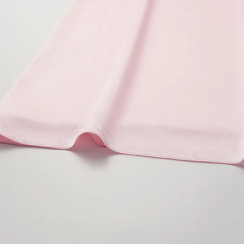 “茶宴” 100%真絲新中式旗袍洋裝 — 櫻花粉