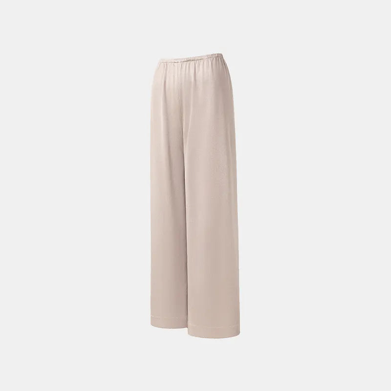 'Easy Go Chic' acetate jersey straight-leg trousers — Coffee 