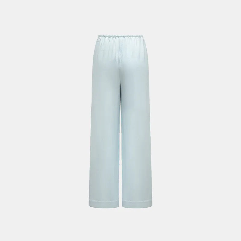 'Easy Go Chic' acetate straight-leg trousers — Light Blue 