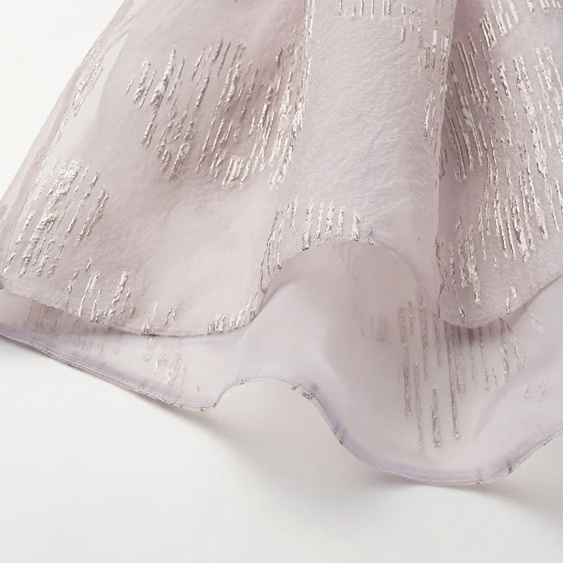 "Imperial Garden Teatime" Custom Jacquard Light Chinese Style Jacket - Lavender Purple 