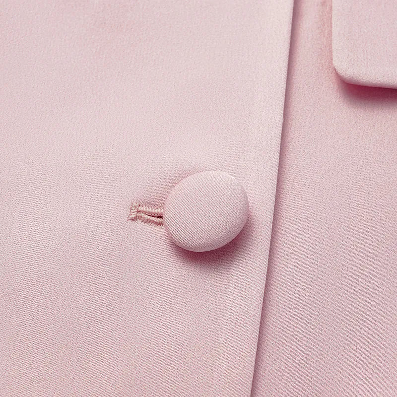 "British Elegance" Oversized Suit Jacket - Cherry Blossom Pink