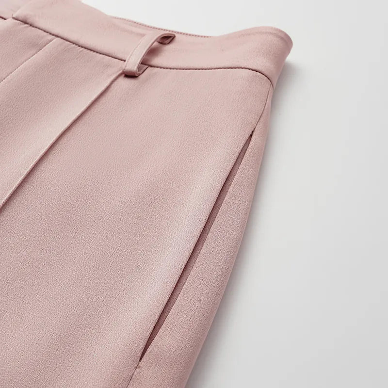 “英式優雅” 壓線西裝短褲— 乾燥玫瑰粉