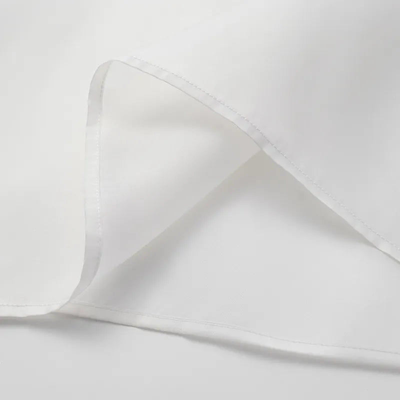 "Easy-Go Chic" silk organza oversized top — White 