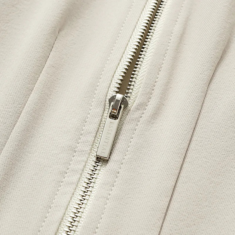 “Essential Golf Collection” 高科技防曬(UV 50+)面料拉鍊收腰背心 — 灰白