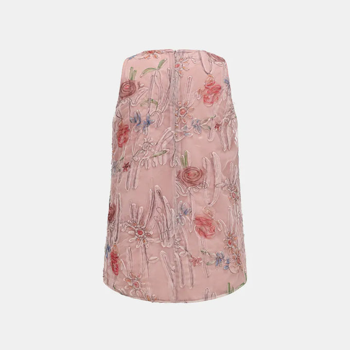 “Gallery Hours ” 義大利立體彩繪蕾絲背心