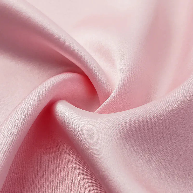 “茶宴” 100%真絲新中式旗袍洋裝 — 櫻花粉