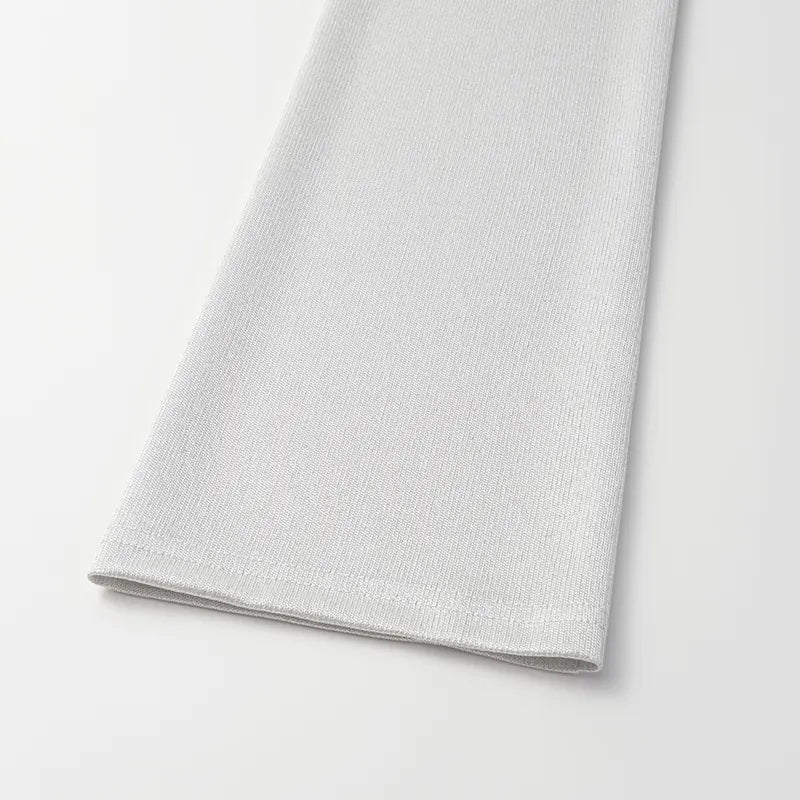 'Easy Go Chic' acetate jersey top — Silver 