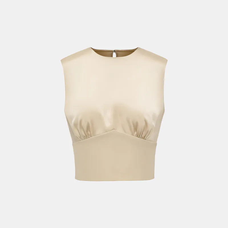 Silk 3D Cut Top - Matt Gold 