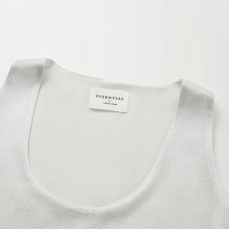'Easy Go Chic' acetate vest — Silver 