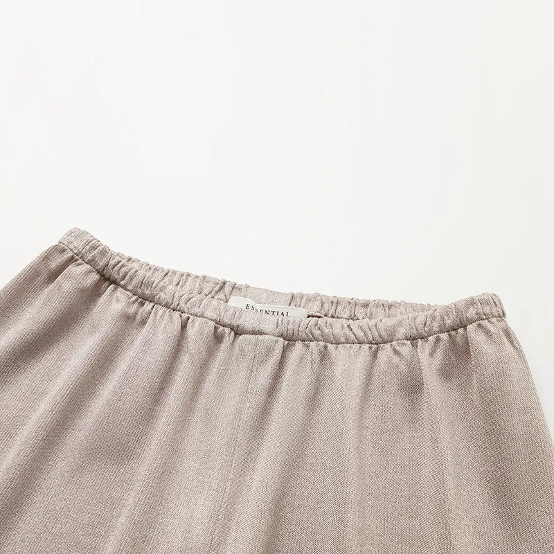 'Easy Go Chic' acetate jersey straight-leg trousers — Coffee 