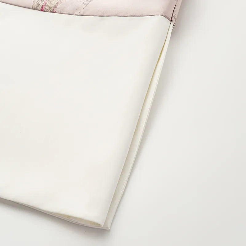 “Imperial Garden Teatime” 義大利提花面料拼接馬甲中長背心—木蘭花