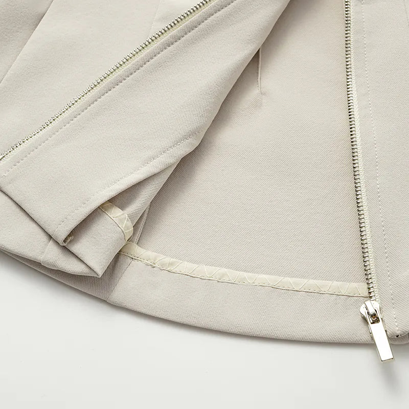 “Essential Golf Collection” 高科技防曬(UV 50+)面料拉鍊收腰背心 — 灰白