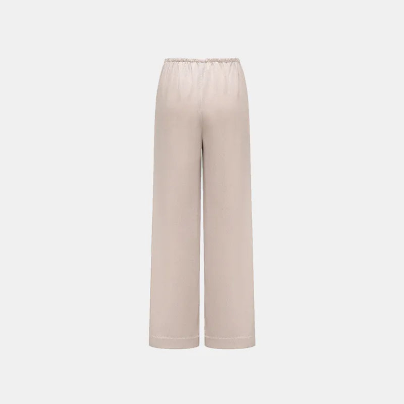 'Easy Go Chic' acetate jersey straight-leg trousers — Coffee 