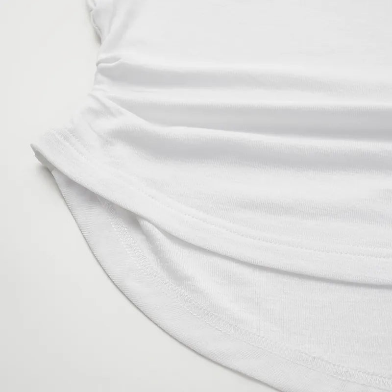 "Exquisite Everyday" Modal Special Cut T-shirt - White