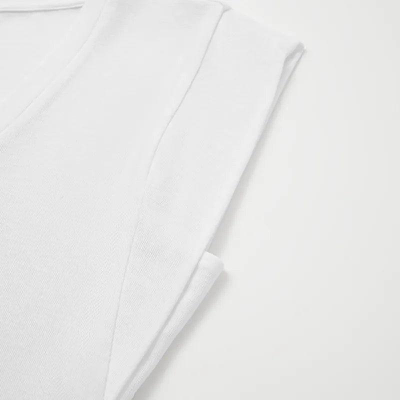 "Exquisite Everyday" Modal Special Cut T-shirt - White