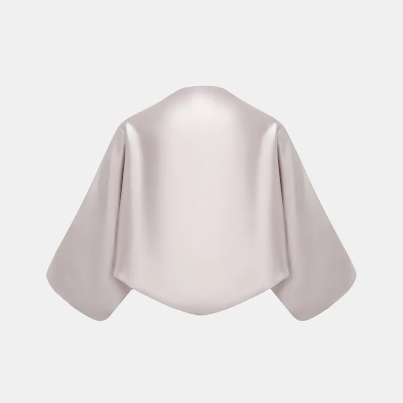 "Summer Diary" acetate shawl - silvery white 