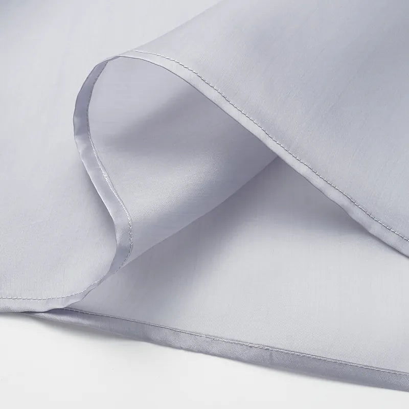 "Easy-Go Chic" silk organza oversized top — Purple 