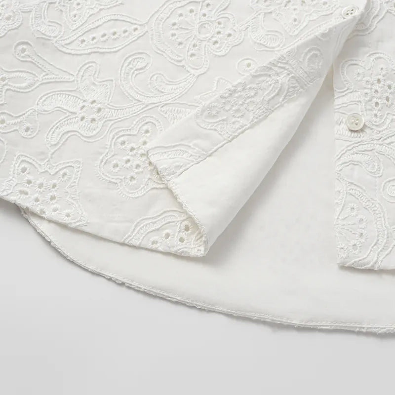 "Lazy and Pretty" Japanese 3D Lace Shirt 