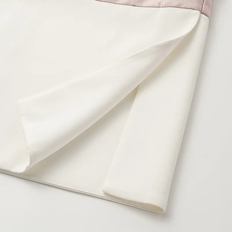 “Imperial Garden Teatime” 義大利提花面料拼接馬甲中長背心—木蘭花