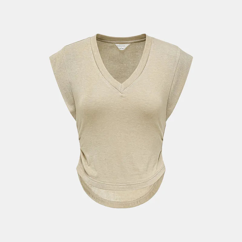 "Exquisite Daily" Modal Special Cut T-shirt - Khaki 