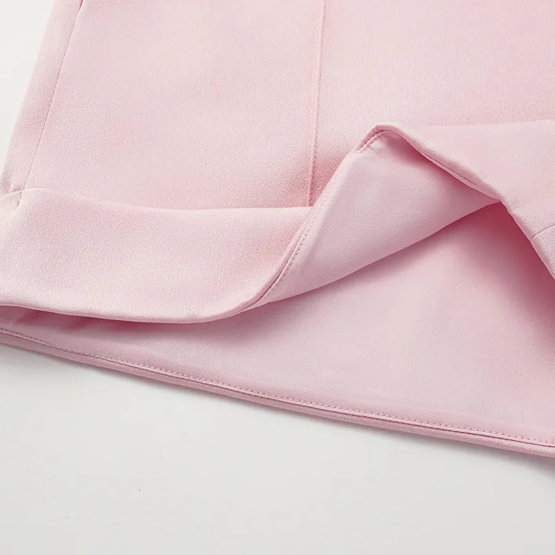 "British Elegance" Pressed Suit Shorts - Cherry Blossom Pink 