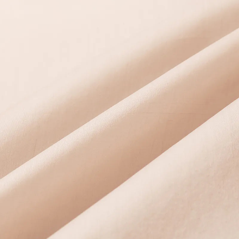 'Easy-Go Chic' silk organza oversized top — Nude 