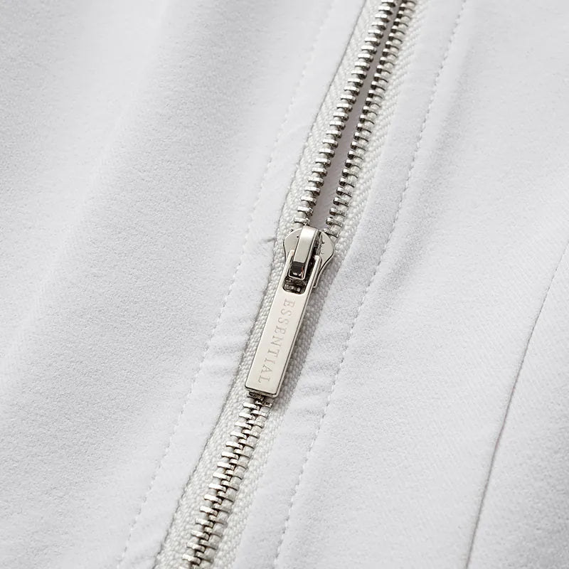 Essential Golf Collection High-Tech Sun Protection (UV 50+) Fabric Zipper Waist Vest - White 