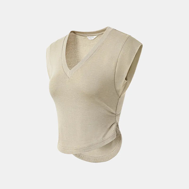 "Exquisite Daily" Modal Special Cut T-shirt - Khaki 