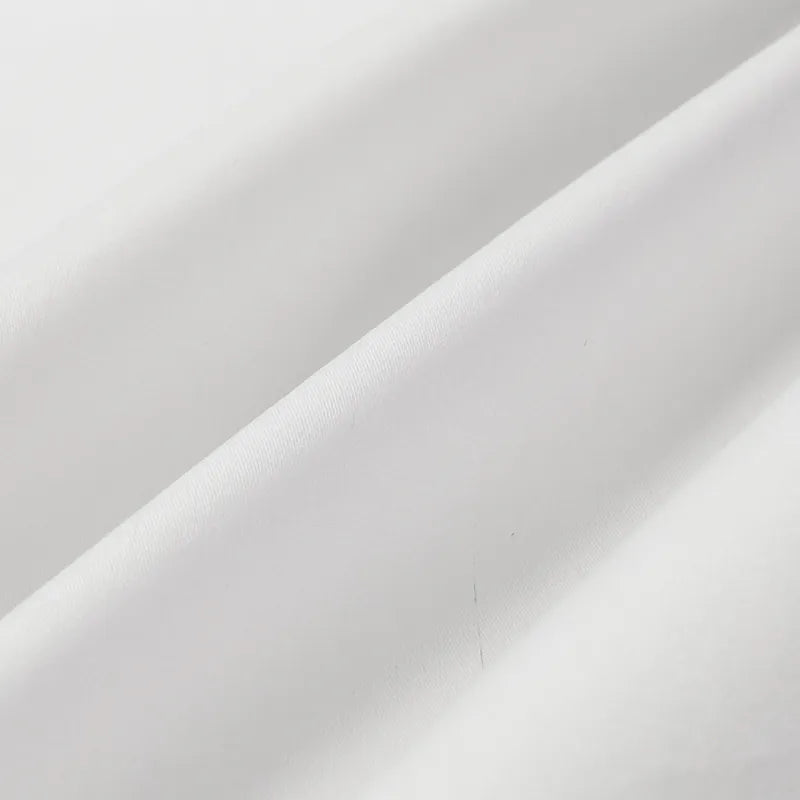 "Easy-Go Chic" silk organza oversized top — White 