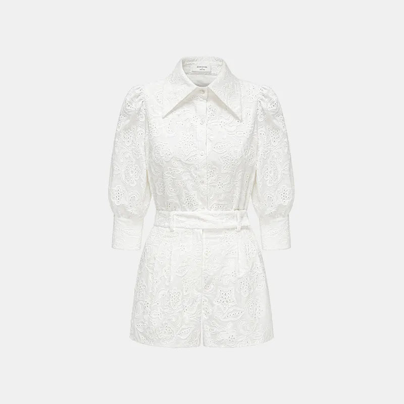 "Lazy and Pretty" Japanese 3D Lace Shirt 