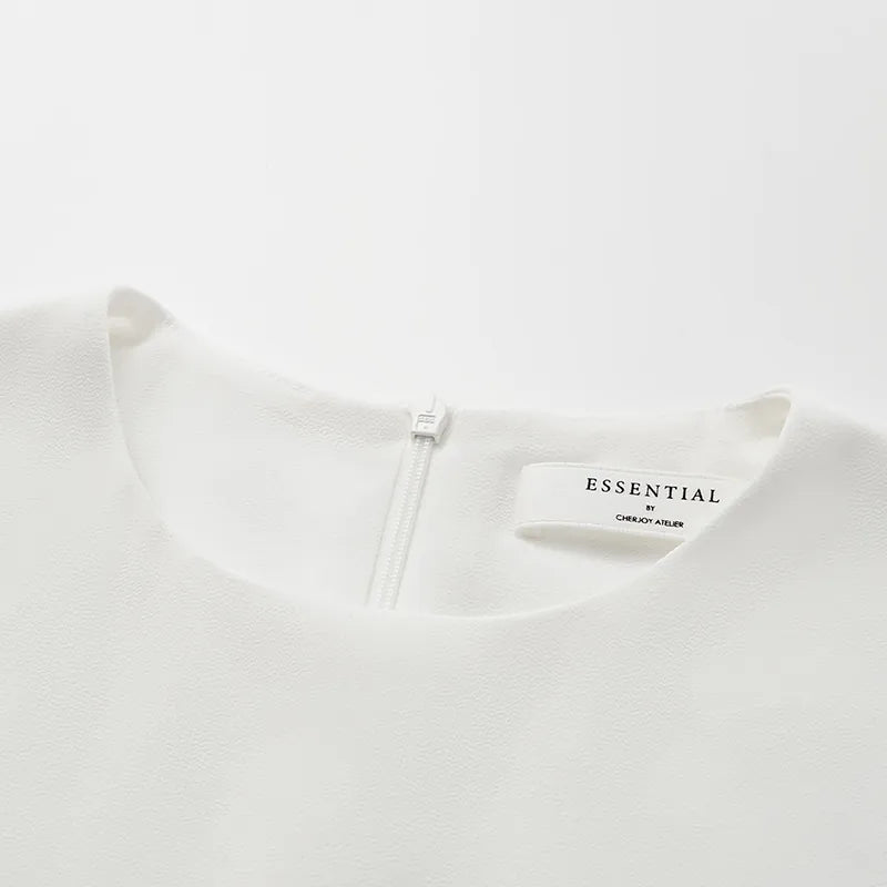 "Easy-Go Chic" Chiffon Tank Top — White 