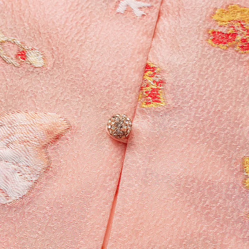 “蘭香嫣然” 義大利提花輕國風馬甲背心