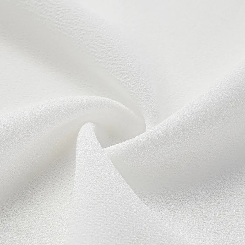 “Easy-Go Chic”  雪紡超大百褶不規則裙 — 白