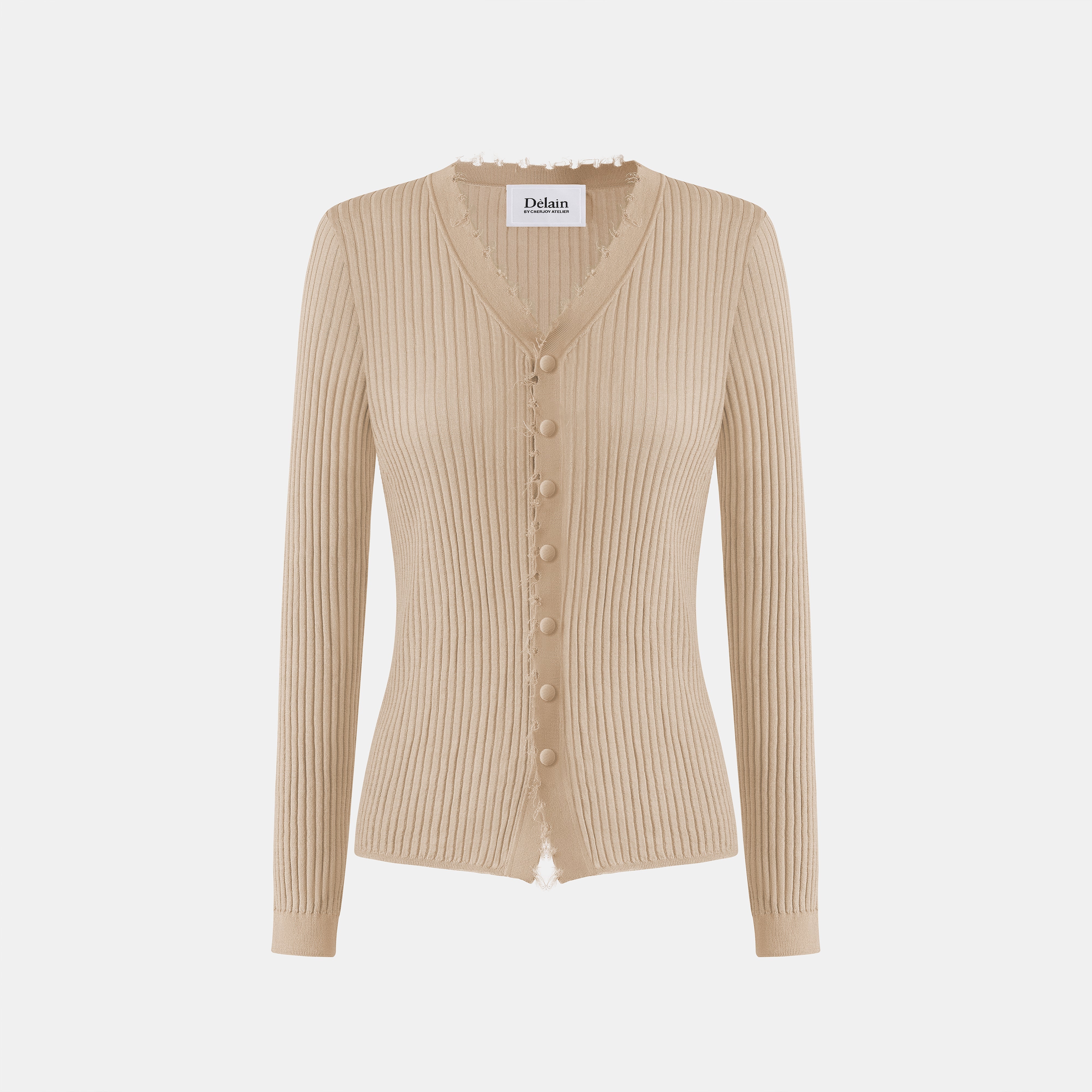 “Pure & Soft”100% 真絲細羅紋薄織修身上衣 (Yarn by Loro Piana)—Bergamot佛手柑香