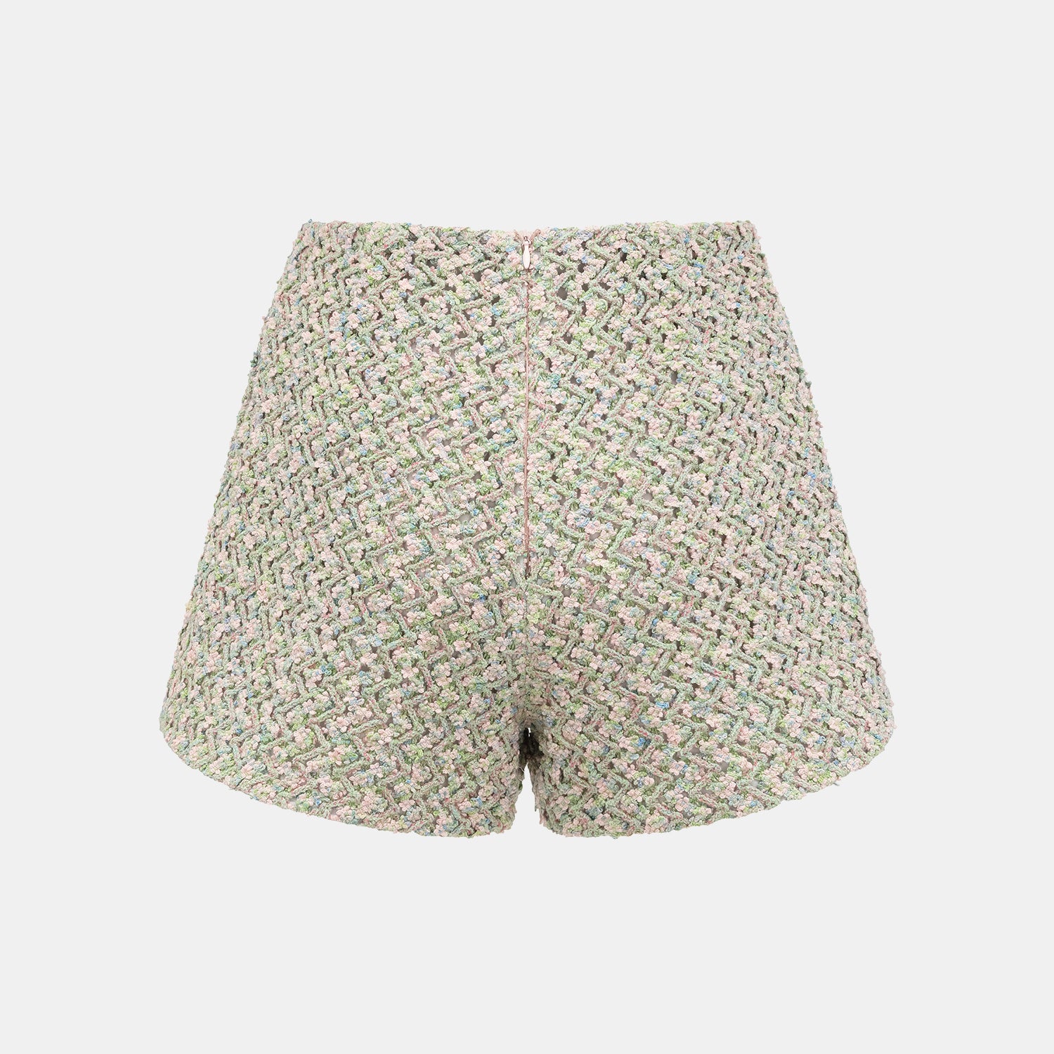 “Sloane Ave."法國高級訂製蕾絲勾織花呢短褲 —Dewdrop Bloom莫內睡蓮・晨露