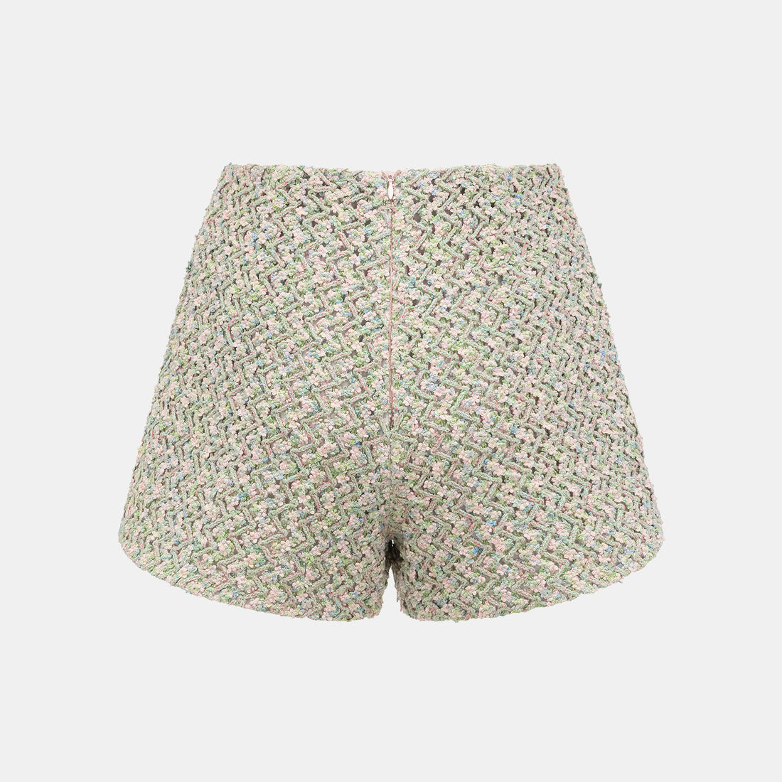 “Sloane Ave."法國高級訂製蕾絲勾織花呢短褲 —Dewdrop Bloom莫內睡蓮・晨露