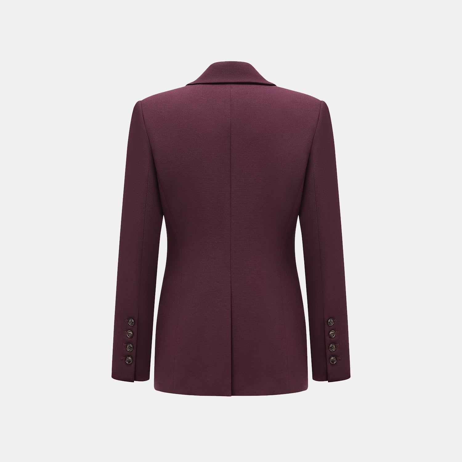 "Westminster Weekdays" Luxury hemp acetate double-breasted blazer - Pinot noir 