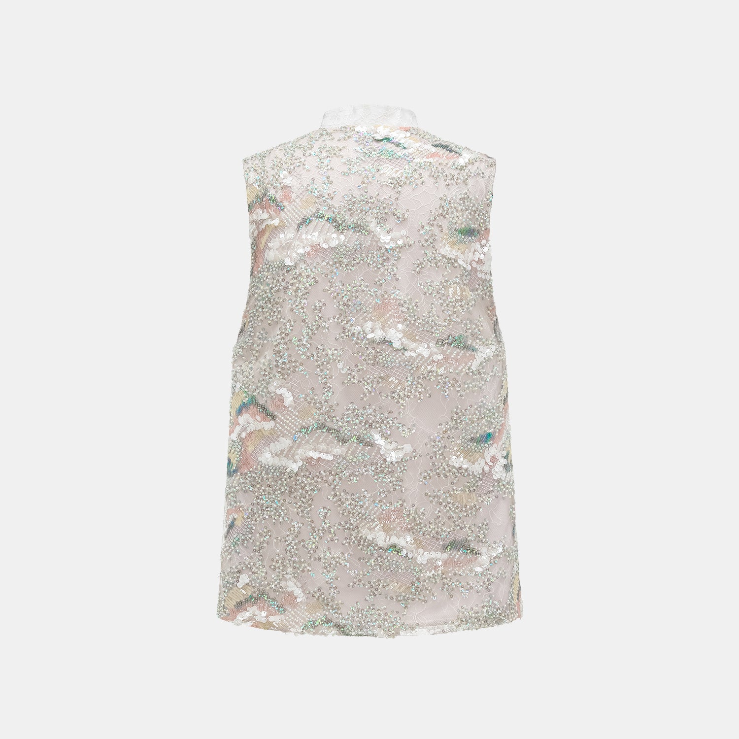 "Imperial Gala." 奢華蕾絲珠繡輕國風馬甲背心—疏影輕煙