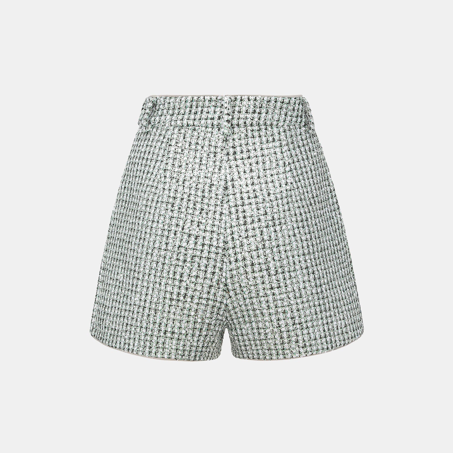 “Weekend at Monaco” 彩織亮片鑲藝花呢短褲—Chartreuse Swizzle夏翠絲旋舞