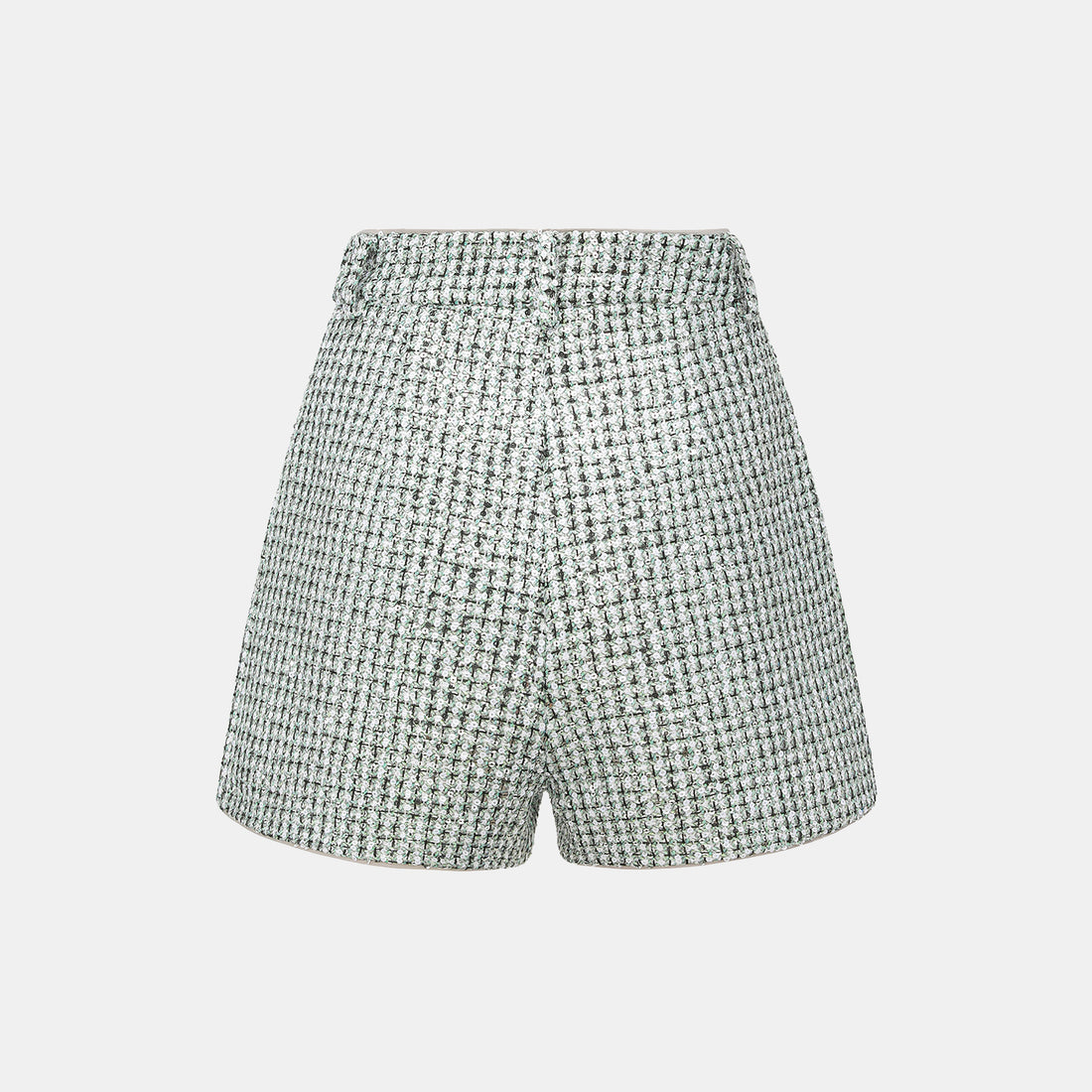 “Weekend at Monaco” 彩織亮片鑲藝花呢短褲—Chartreuse Swizzle夏翠絲旋舞