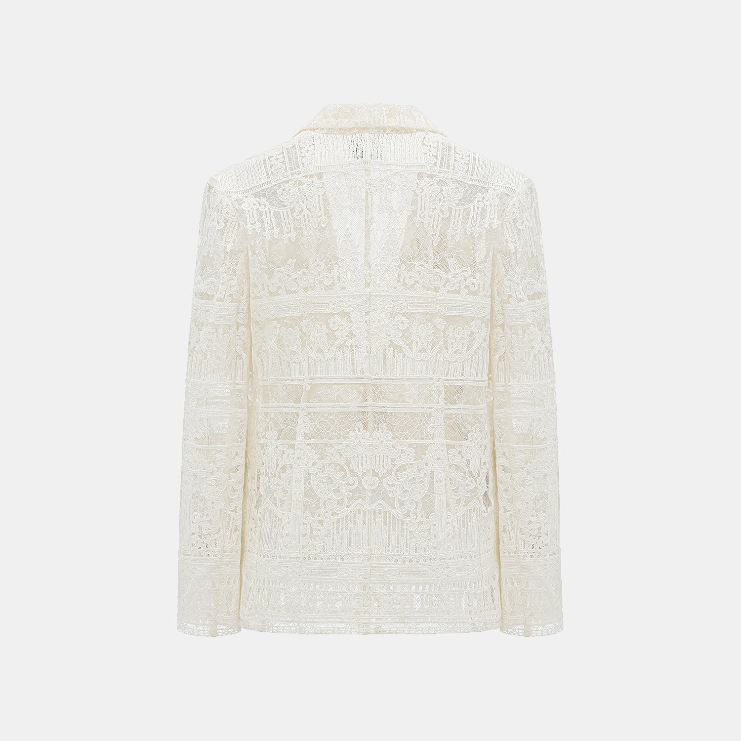 “Weekend At Monaco."鏤空刻花工藝蕾絲oversized西裝外套—NookLume 隅光