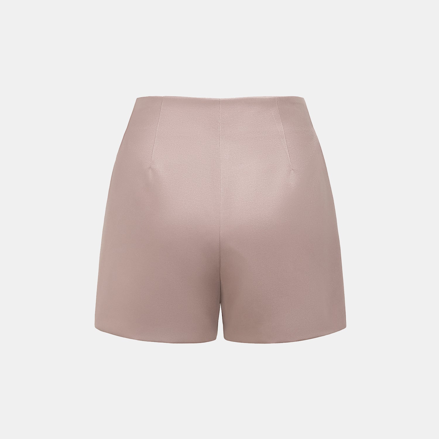 "Weekend at Monaco." 重磅緞面短褲 — Taupe