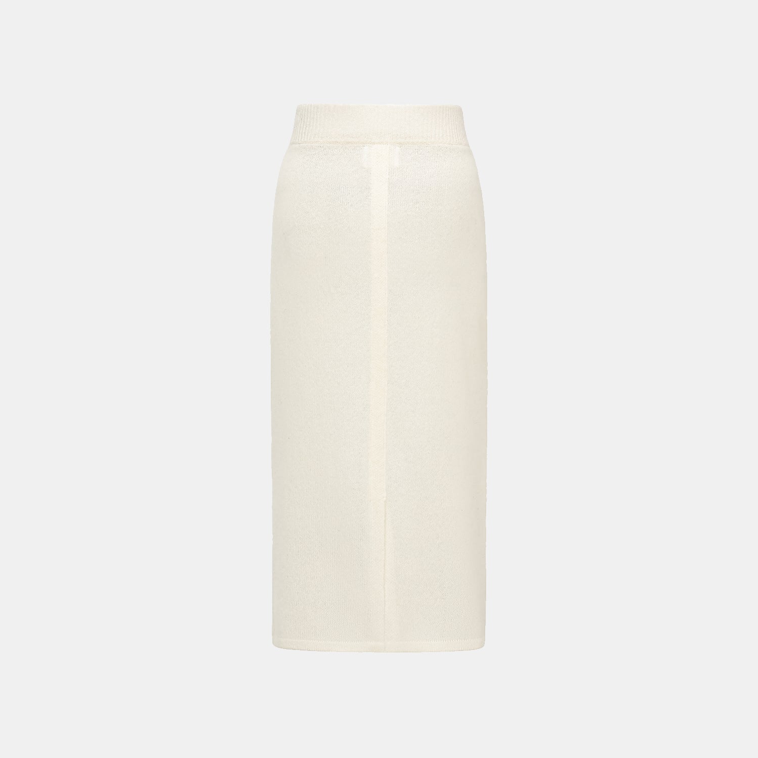 "Autumn Diary" Silk Cashmere Pencil Skirt—Milk 