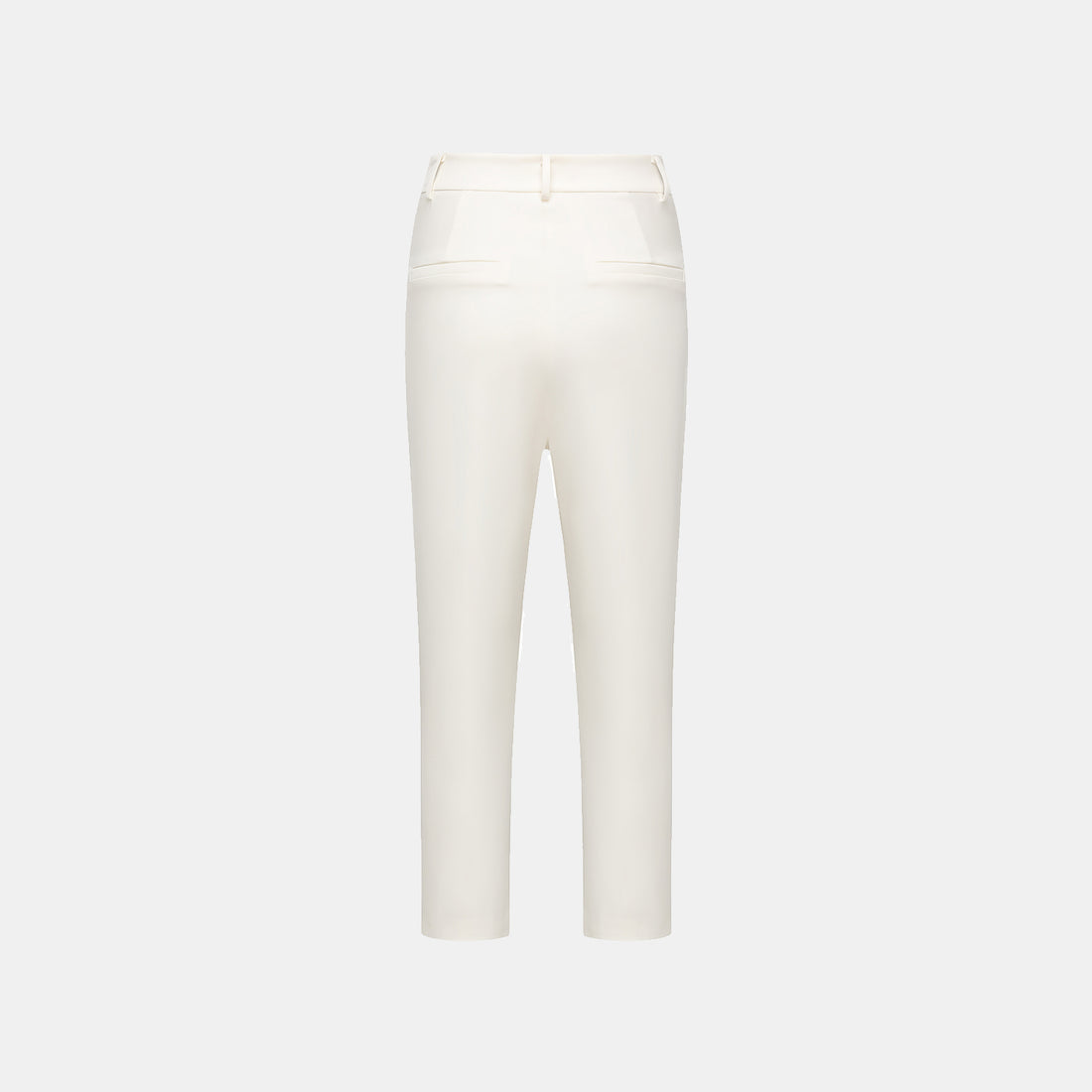"Easy-go Chic" Heavy Acetate Cropped Pants - Simple White 