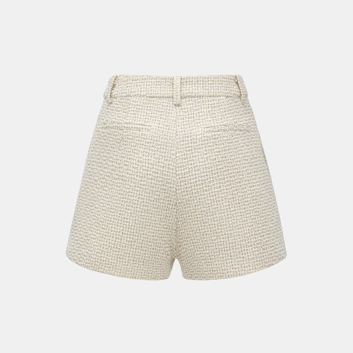 "Chelsea Citywalk." 羊毛真絲立體築理銀織花呢短褲—Bronte Muse勃朗特繆思