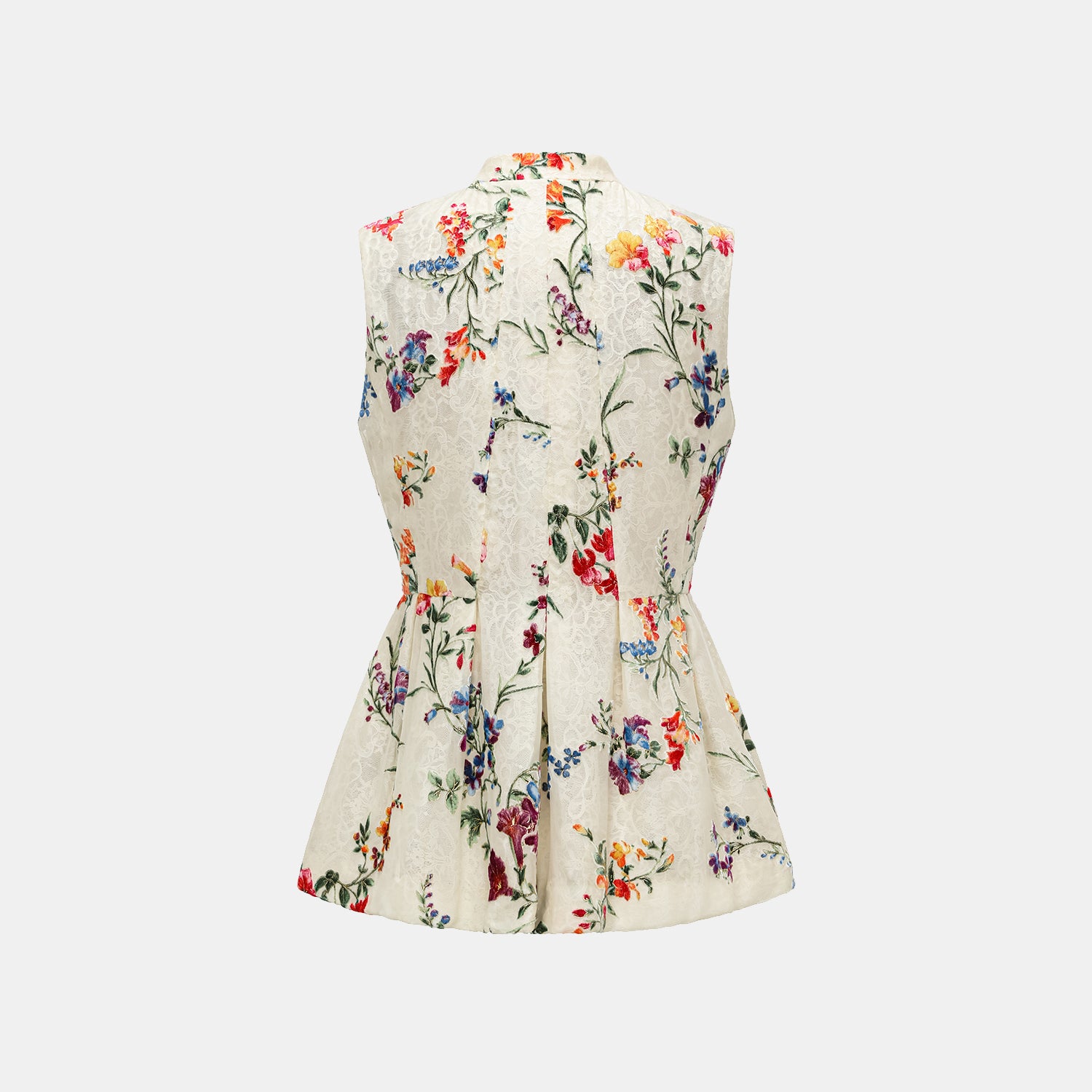 “Tops” 義大利高訂真絲絨藝手工描金工藝輕中式立體剪裁上衣—曉春花宴